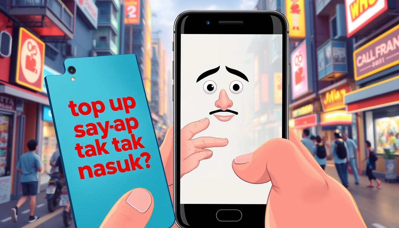 top up saya tak masuk?