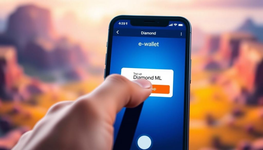 topup diamond ml using e-wallet