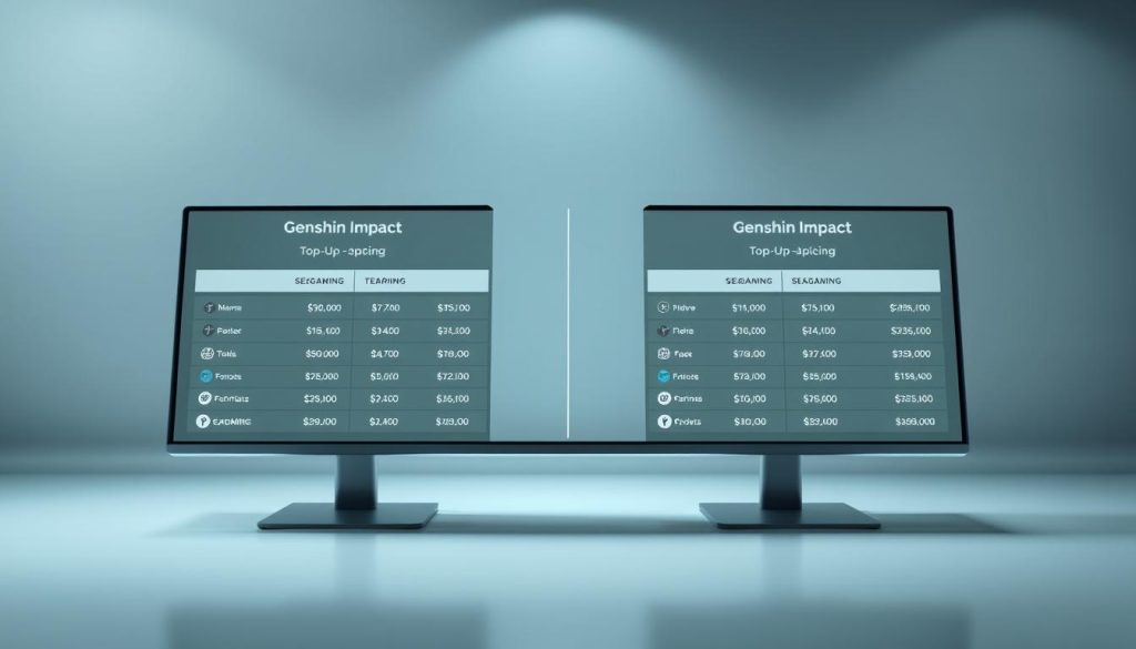 genshin topup comparison